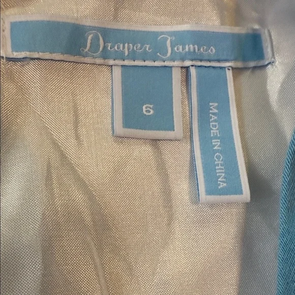 Draper James Blue and White Floral Magnolia Love Circle Fit and Flare Dress - Picture 13 of 15